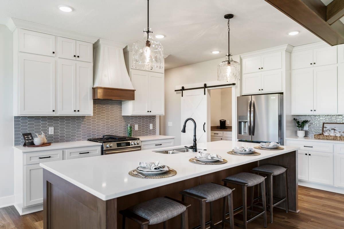 gourmet-kitchen-large-island-barn-door-custom-home-hartville-ohio