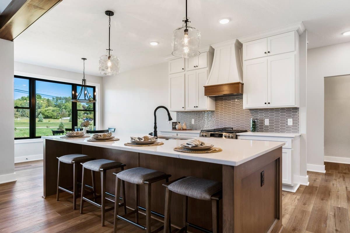 modern-kitchen-island-seating-hexagon-tile-backsplash-ohio-builder